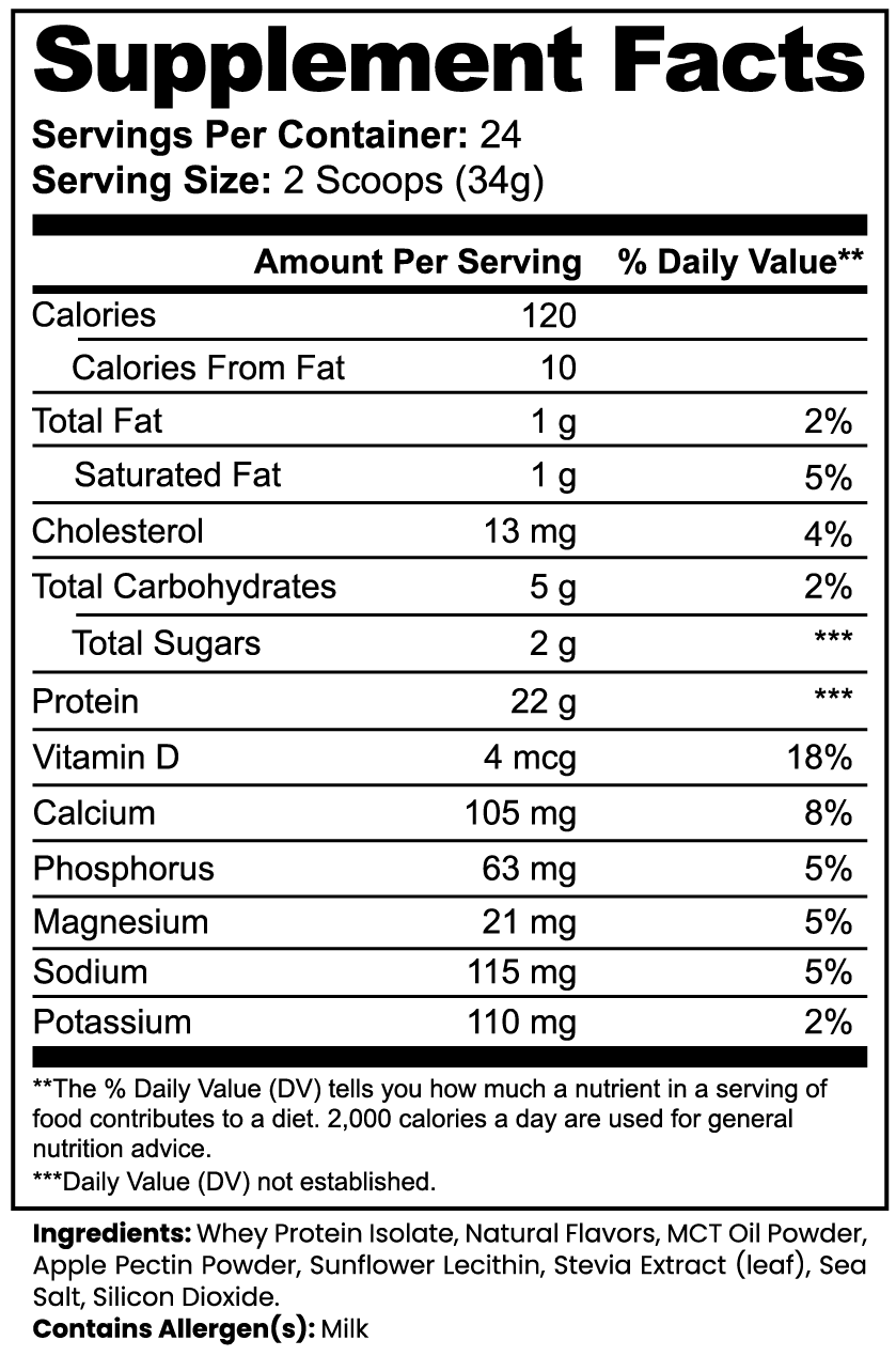 REBUILD Advanced 100% Whey Protein Isolate (Vanilla)
